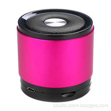 Bluetooth Portable Speaker with Round shape Metal Design w/ TF Card Slot for iPad/Car Music Playing